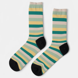 Blauwgroen, Beige en Sage Sokken