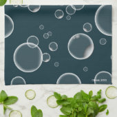 Blauwgroen belletjes keukenhanddoekjes theedoek (Gevouwen)