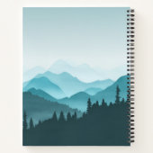 Blauwgroen bergen notitieboek (Achterkant)