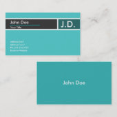 blauwgroen beroepsbeoefenaar : visitekaartje (Voorkant / Achterkant)