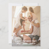 Blauwgroen Beste Pap Ooit Onze Super Pap Vaders Da Feestdagenkaart (Achterkant)