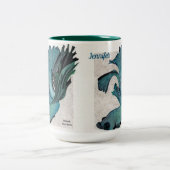 Blauwgroen bèta-vis personaliseer de Mok voor grot (Center)