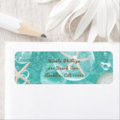 Blauwgroen betoverd Zee zeesterren & bubbels oceaa Etiket (Insitu)