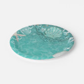 Blauwgroen betoverd Zee zeesterren & bubbels oceaa Papieren Bordje (Gekanteld)