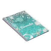 Blauwgroen Betoverd Zee Zeesterren & Bubbels Ocean Notitieboek (Rechterzijde)