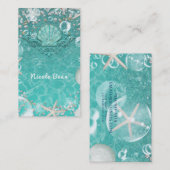 Blauwgroen Betoverd Zee Zeesterren & Bubbels Ocean Visitekaartje (Voorkant / Achterkant)