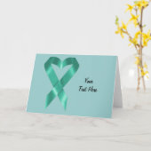 Blauwgroen bewustzijnslint (aanpasbaar) kaart (Gele Bloem)