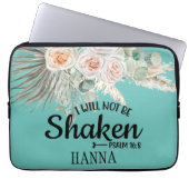 Blauwgroen Bijbelse Verse Pampas Grass Electronics Laptop Sleeve (Voorkant)
