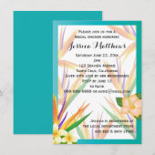 Blauwgroen Bird of Paradise Vrijgezellenfeest brui Kaart (Voorkant / Achterkant)