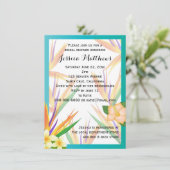 Blauwgroen Bird of Paradise Vrijgezellenfeest brui Kaart (Staand voorkant)