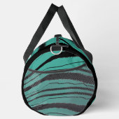 Blauwgroen + Black Animal Stripe Atletische Gym Re Plunjezak (Rechts)