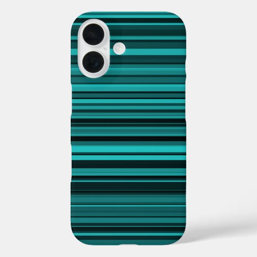 Blauwgroen Black Stripes iPhone Case-Mate iPhone Case (Achterkant)