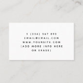 Blauwgroen Bladderig Plant Kruidengeneeskunde Cons Visitekaartje (Achterkant)