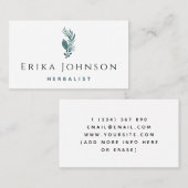 Blauwgroen Bladderig Plant Kruidengeneeskunde Cons Visitekaartje (Voorkant / Achterkant)