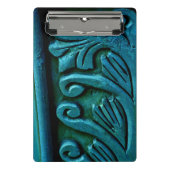 Blauwgroen bladeren mini klembord (Voorkant)