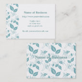 Blauwgroen bladeren visitekaartje (Voorkant / Achterkant)