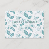 Blauwgroen bladeren visitekaartje (Achterkant)