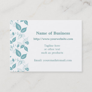 Blauwgroen bladeren visitekaartje