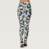 Blauwgroen bladzijdeafdruk leggings (Achterkant)