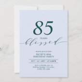 Blauwgroen & Blauw | 80 jaar geliefd 80ste verjaar Kaart (Voorkant)