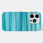 Blauwgroen Blauw Abstract Waterverf Lijnen Patroon Case-Mate iPhone Case (Achterkant (horizontaal))