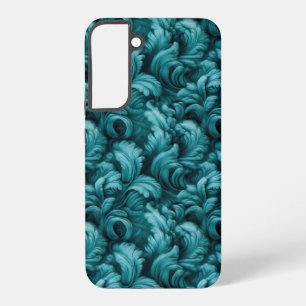 Blauwgroen blauw Abstracte elegantie Samsung Galaxy Hoesje
