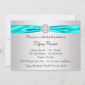 Blauwgroen Blauw Afstudeerfeest Kaart (Achterkant)