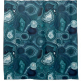 Blauwgroen blauw Agate Stone Douchegordijn (Voorkant)