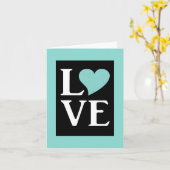 Blauwgroen blauw alles wat je nodig hebt is liefde kaart (Gele Bloem)