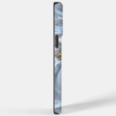  Blauwgroen Blauw Aqua Turquoise Geode Rock Hoesje (Achterkant / Rechts)