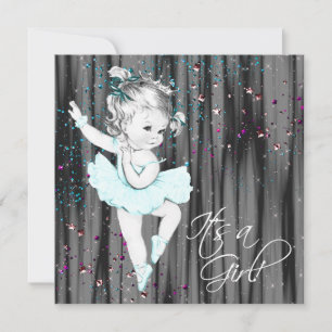 Blauwgroen blauw Baby shower Kaart