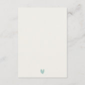 BLAUWGROEN BLAUW BEACH SAND ROCK WATERVERF WEDDING INFORMATIEKAARTJE (Achterkant)