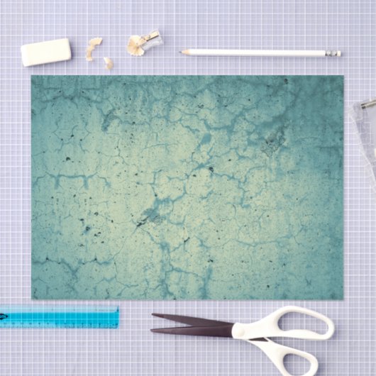 Blauwgroen blauw beige met textuur ontkoppeling tissuepapier (Craft)