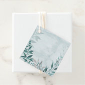 blauwgroen blauw blad bedankjes labels (In situ)