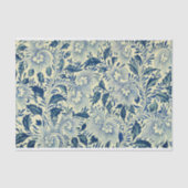 Blauwgroen blauw blad laat  Chinees Ornament achte Tissuepapier (Voorkant)