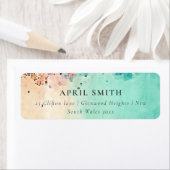 BLAUWGROEN BLAUW BLAZEN ROCK WATERVERF ADRES ETIKET (Insitu)