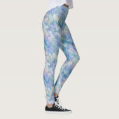 Blauwgroen Blauw Bloemen Delight Leggings (Rechts)