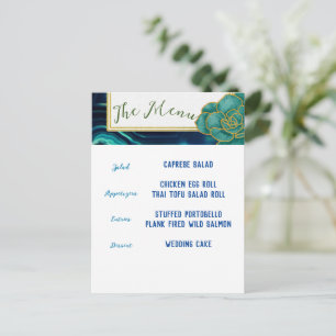 Blauwgroen & Blauw Bloemenagaat Menu