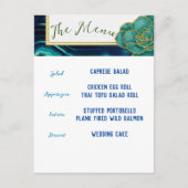 Blauwgroen & Blauw Bloemenagaat Menu (Voorkant)