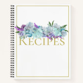 Blauwgroen Blauw Boeket Keuken Douche Persoonlijk Notitieboek (Voorkant)