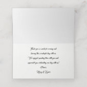 Blauwgroen blauw boeket trouwsuite dank u escort plaatskaartje (Binnenkant ongevouwen)