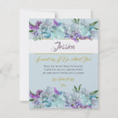 Blauwgroen Blauw Boeket Trouwsuite Wees Mijn Bruid Kaart (Voorkant)