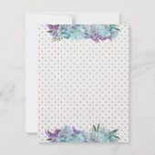 Blauwgroen Blauw Boeket Trouwsuite Wees Mijn Bruid Kaart (Achterkant)