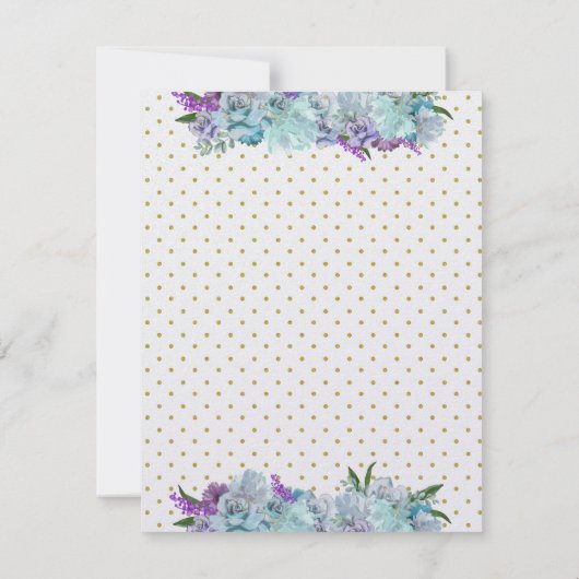 Blauwgroen Blauw Boeket Trouwsuite Wees Mijn Bruid Kaart (Achterkant)