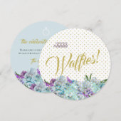 Blauwgroen Blauw Boeket Wedding Suite Brunch Recep Kaart (Voorkant / Achterkant)