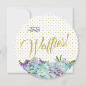 Blauwgroen Blauw Boeket Wedding Suite Brunch Recep Kaart (Voorkant)