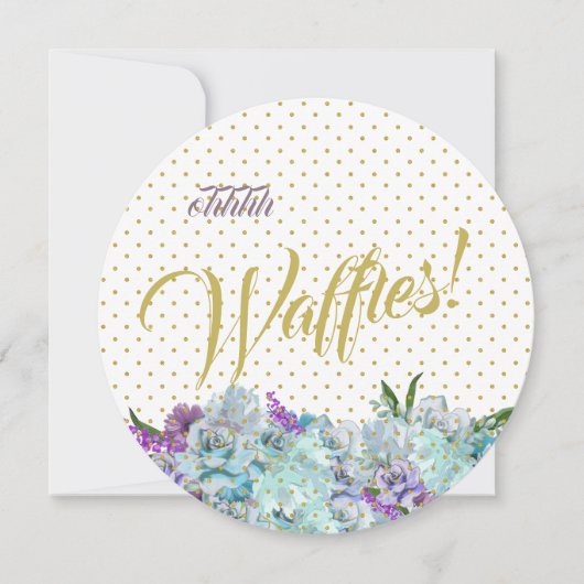 Blauwgroen Blauw Boeket Wedding Suite Brunch Recep Kaart (Voorkant)