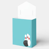 Blauwgroen Blauw Bowling Favor Boxes Bedankdoosjes (Geopend)