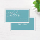 Blauwgroen blauw bruiloft formele aangepaste evene visitekaartje (Bureau)