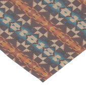 Blauwgroen Blauw Bruin Donkerrood Roest Sinaasappe Korte Tafelloper (Hoek)